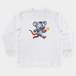 Robot Rat Zombie Kids Long Sleeve T-Shirt